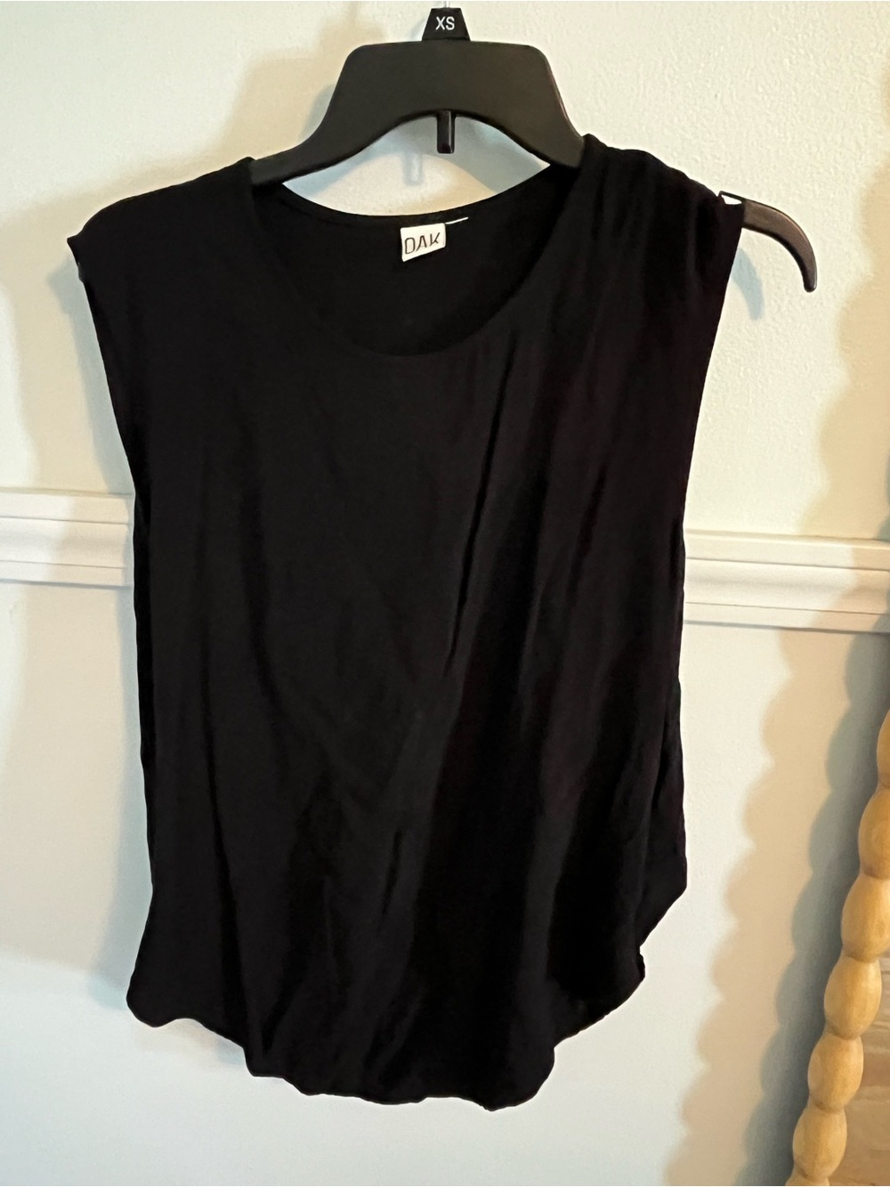 OAK Black Sleeveless Crew Neck Tank